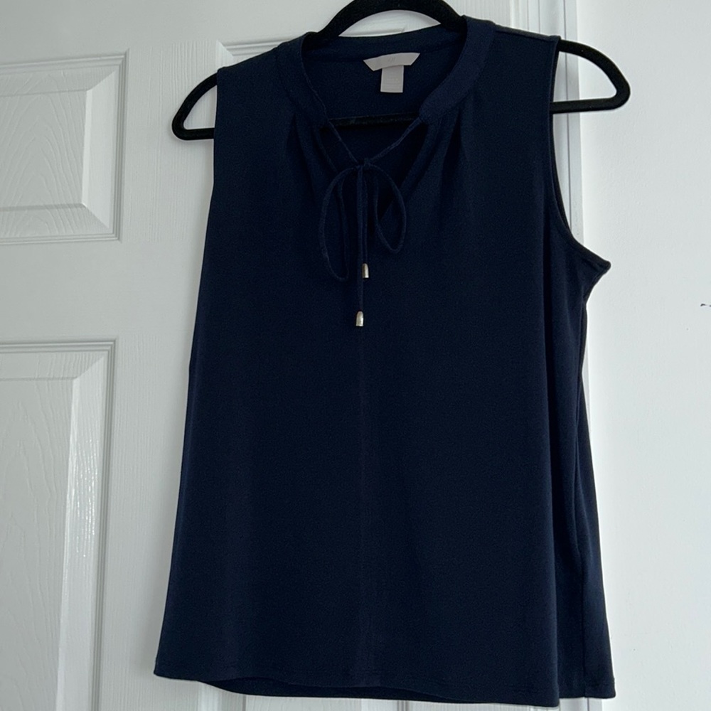 h&m navy blue blouse